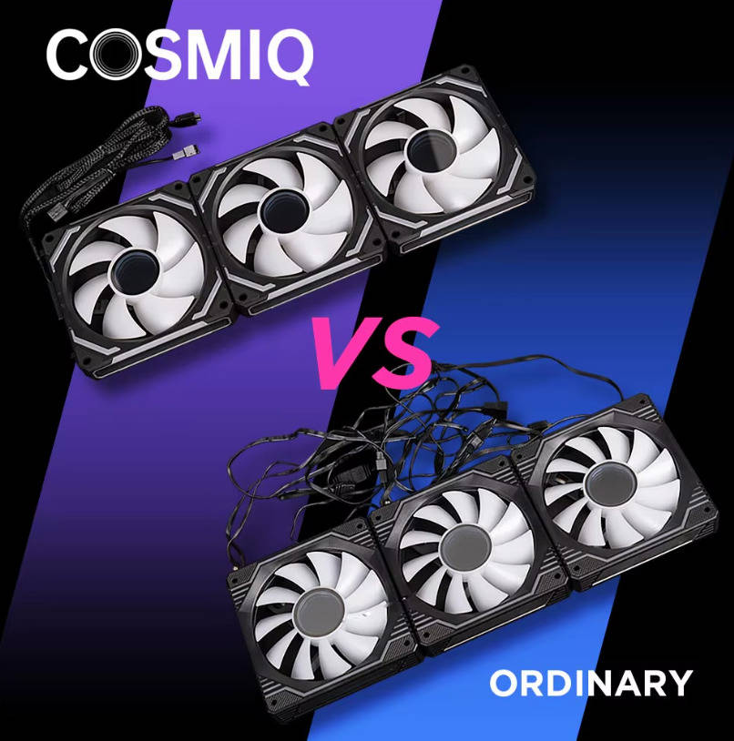 Cosmiq ARGB 120mm Modular Fan Daisy Chain - Enhanced PC Cooling System