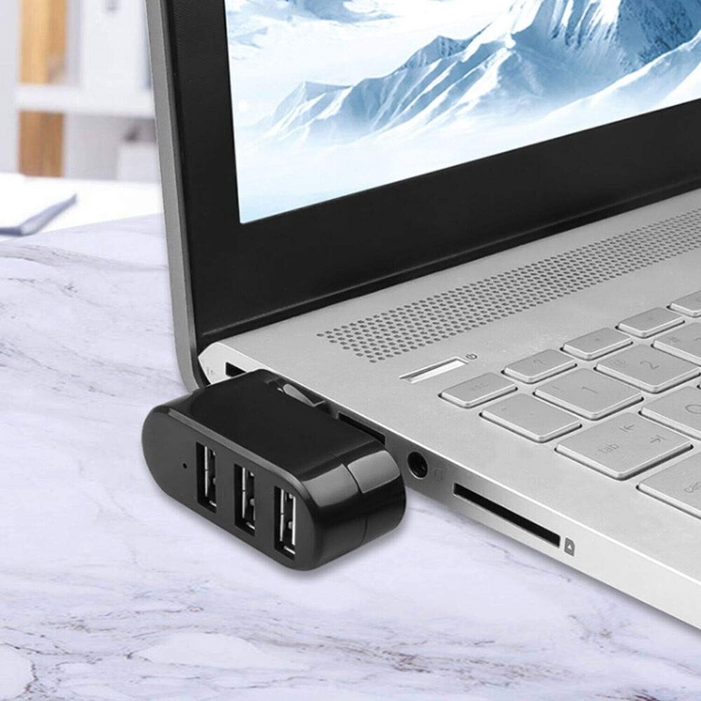 3-Port High-Speed USB 3.0 Hub Splitter for Enhanced Connectivity