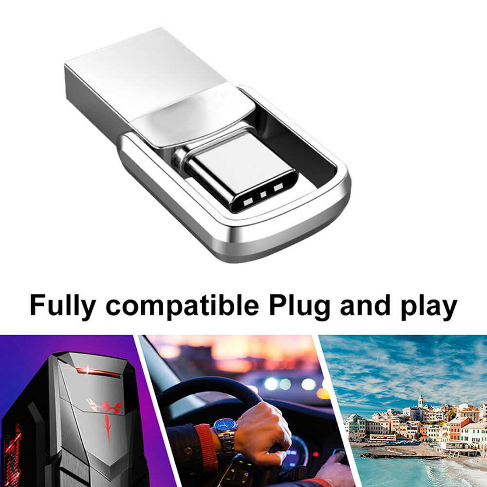 High-Capacity 1TB/2TB USB 3.0 Type-C Flash Drive for Speedy Data Transfer