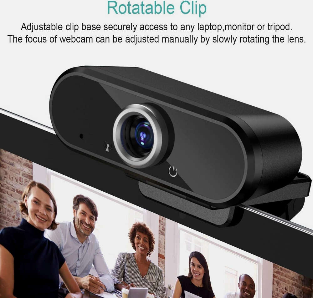 1080P HD USB Webcam with Built-in Mic for Streaming and Video Calls