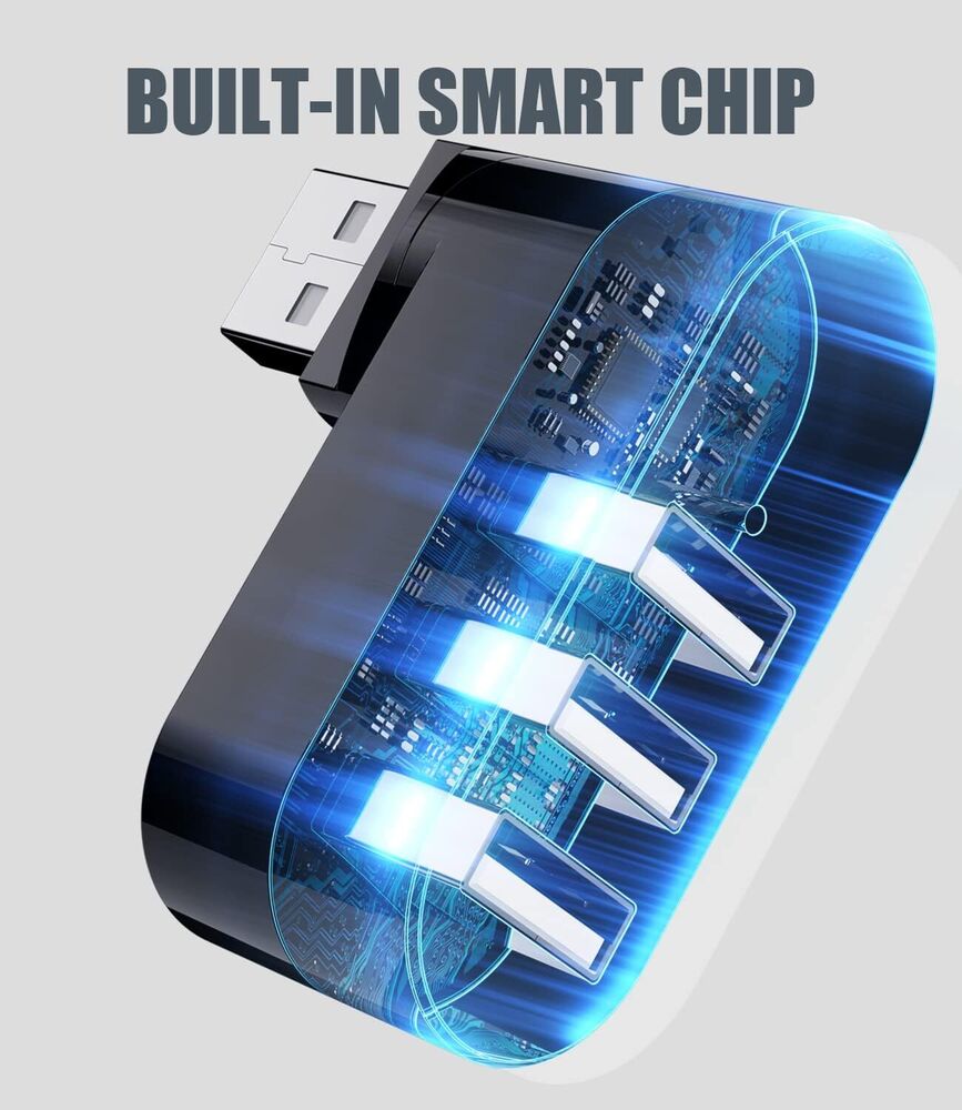 3-Port USB 3.0 Hub Splitter for Enhanced Connectivity