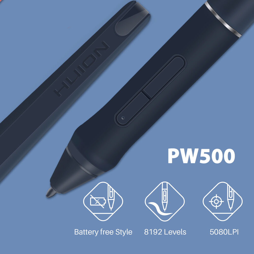 Huion HS611 Graphics Tablet - Enhanced Art Experience with Tilt and Battery-Free Pen