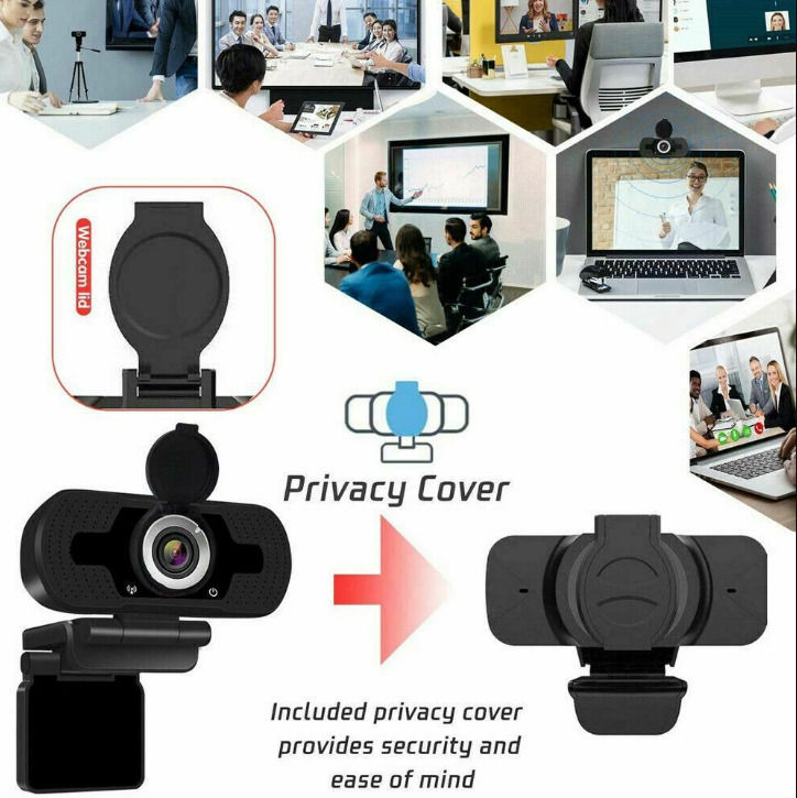 1080P Full HD Webcam with Built-in Mic for PC and Laptop