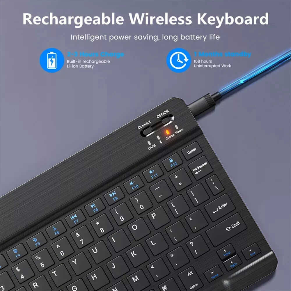 Ergonomic Wireless Rechargeable Keyboard and Mouse Set