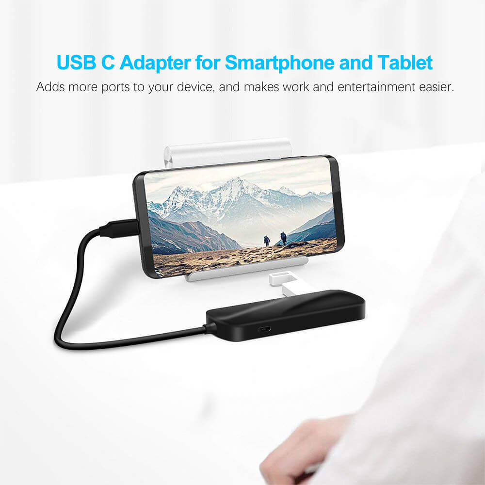 6-in-1 USB 3.0 Type-C Hub with 4K HDMI and Dual USB Ports