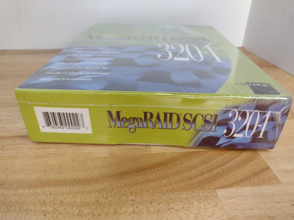 LSI SCSI 320-1 MegaRAID Single-Channel RAID Card - New Sealed NOS