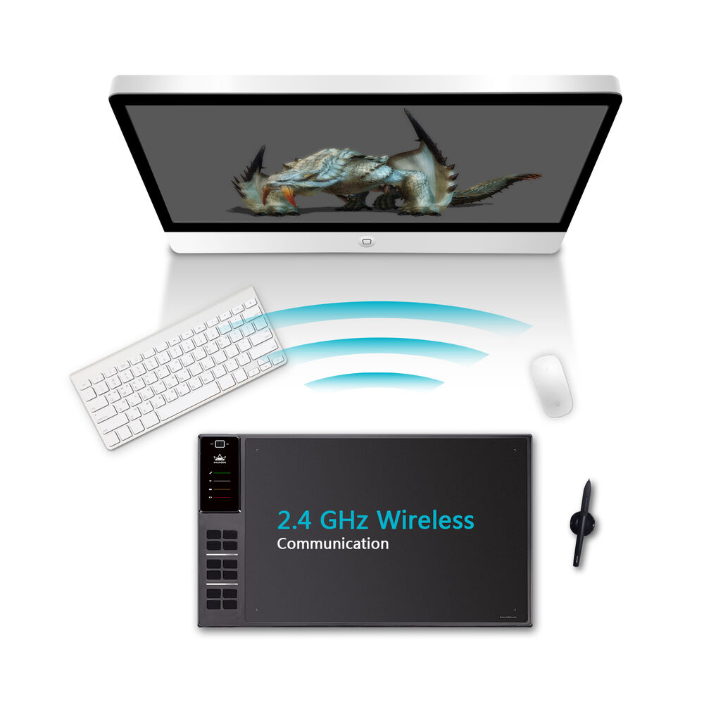 Huion WH1409 Large Wireless Graphics Tablet - Certified Refurbished
