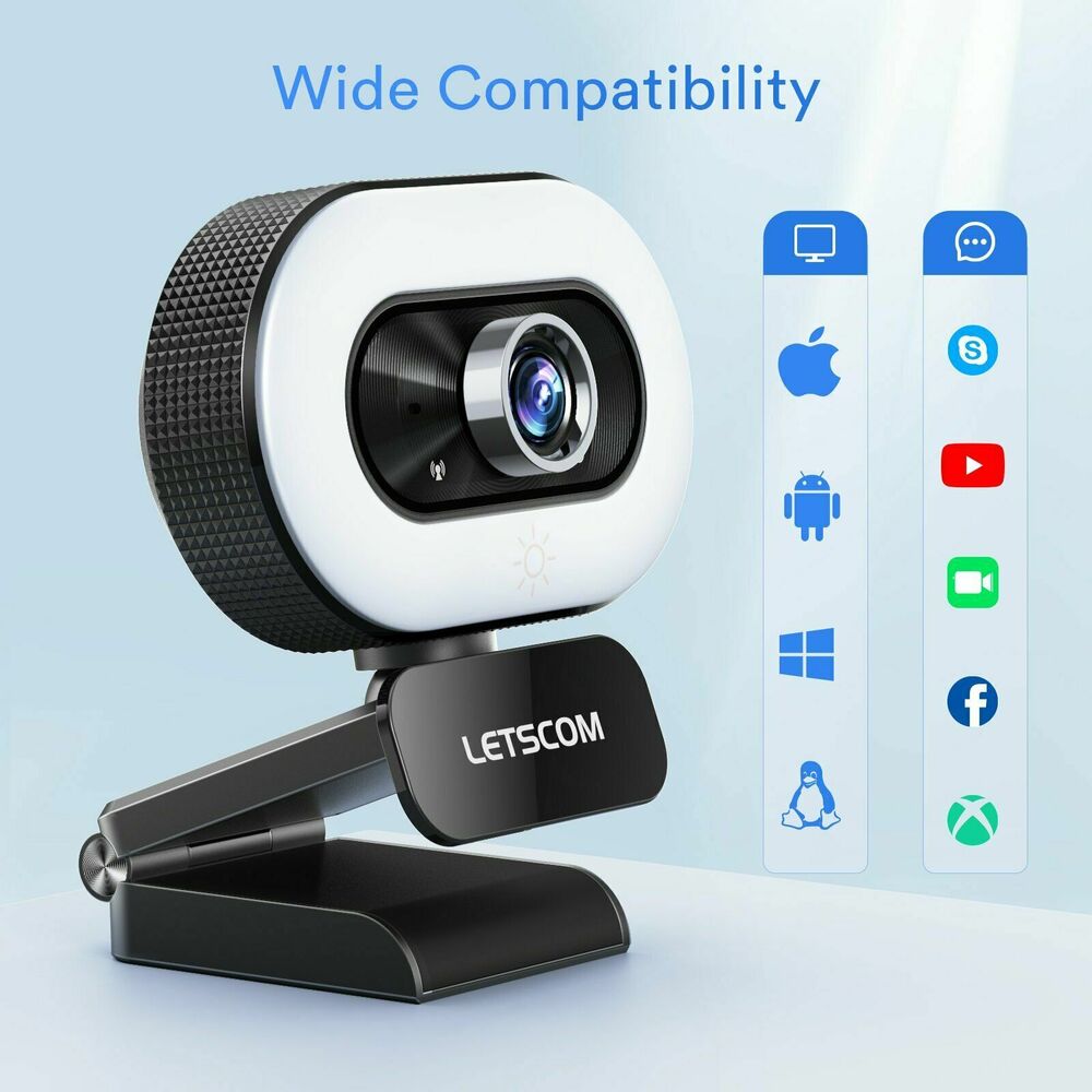 1080P HD Webcam with Built-in Mic for Clear Video Communication