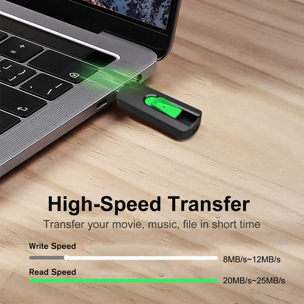 Enhanced Storage with Retractable USB 2.0 Flash Drive
