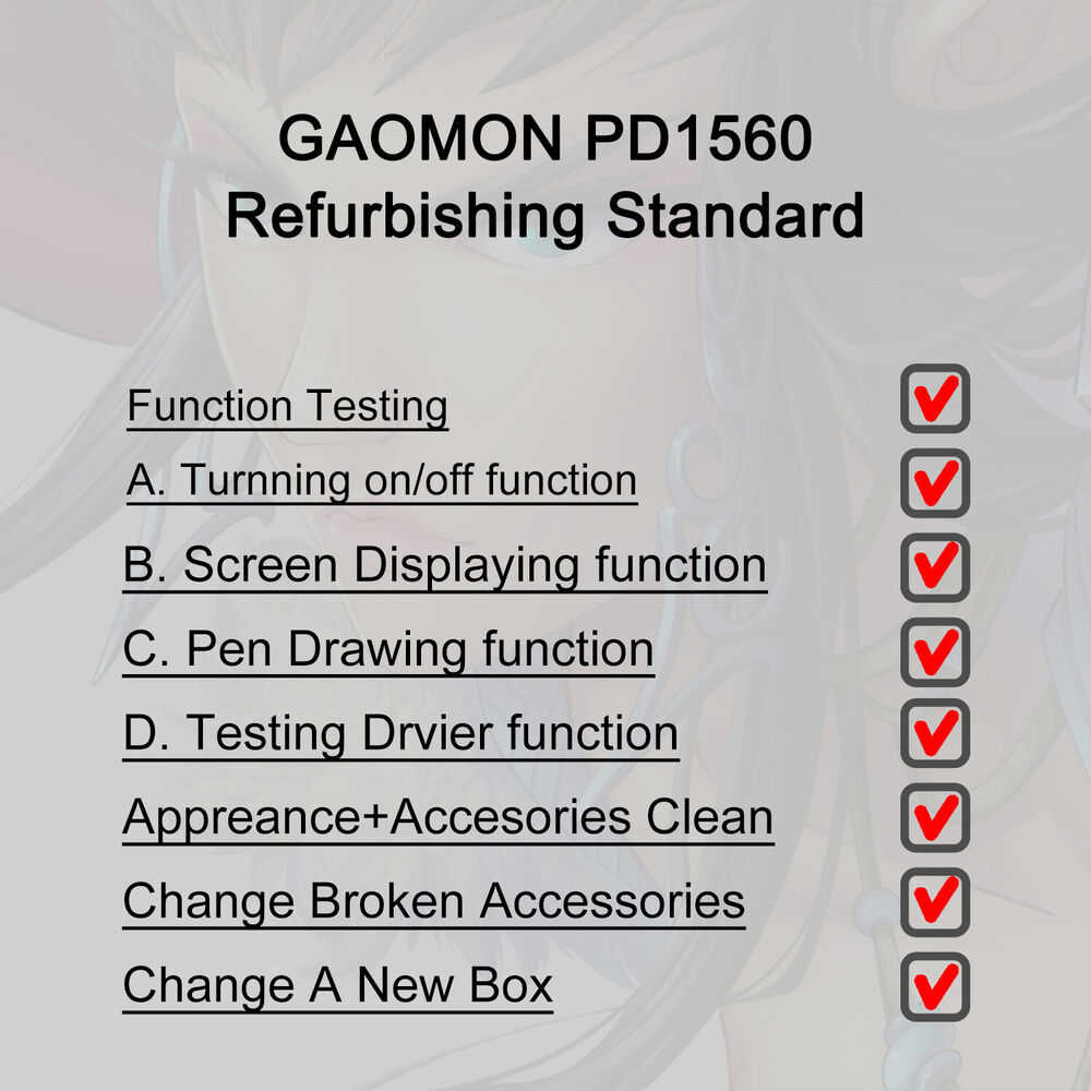 GAOMON PD1560 Professional Digital Graphic Tablet with 10-Shortkeys and Pen Display