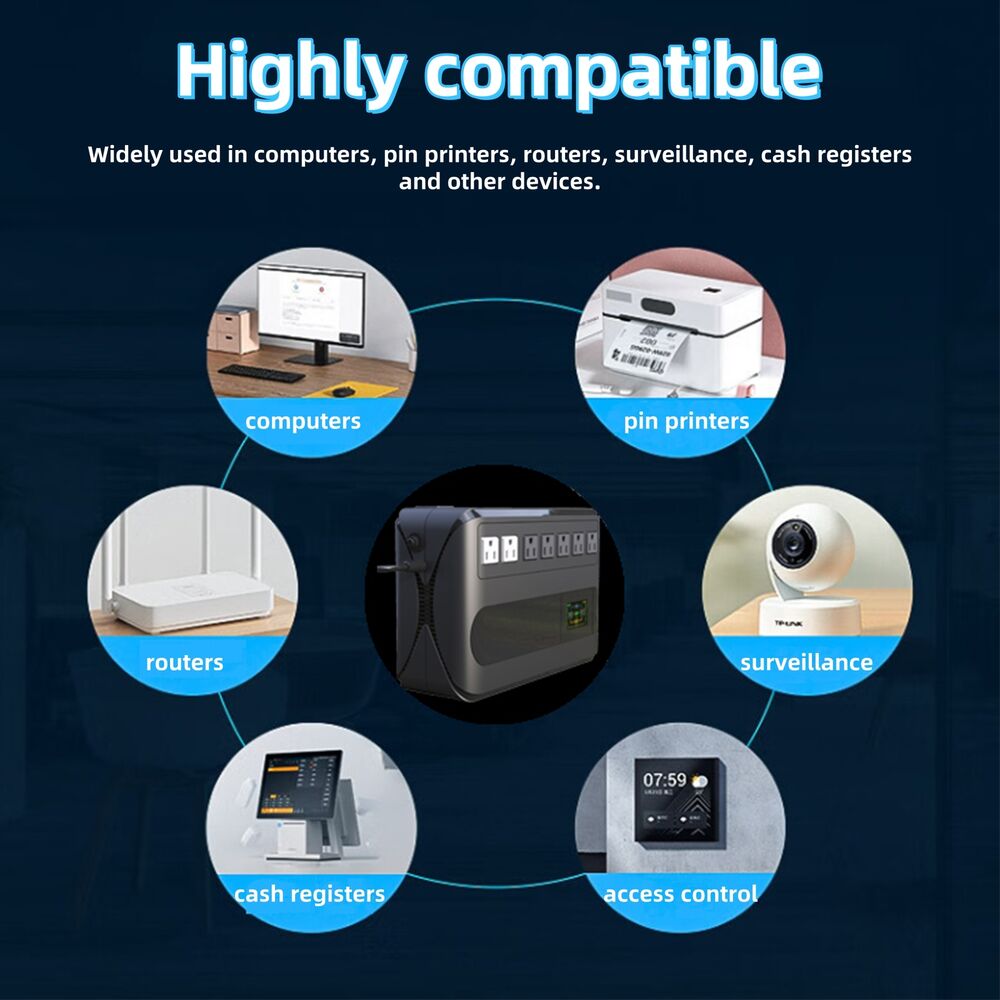 Uninterruptible Power Supply 1000VA/500W with Battery Backup