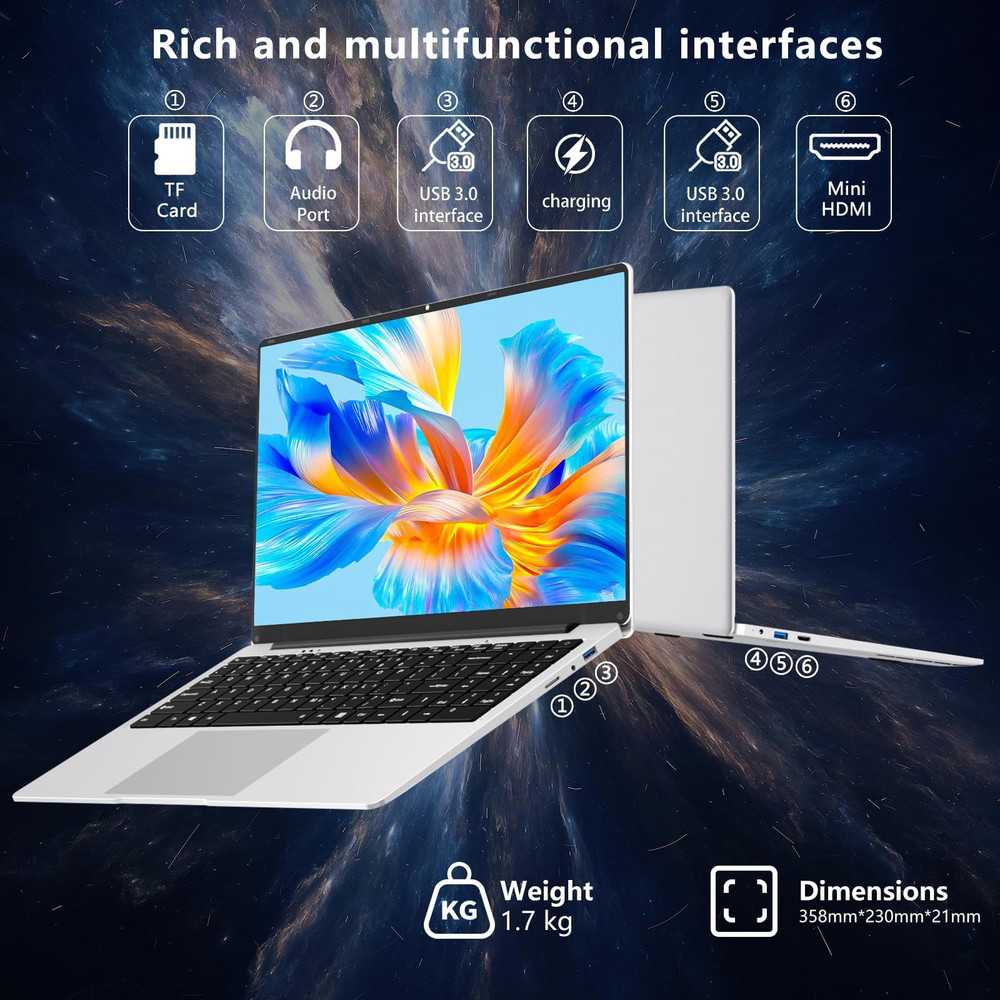 KUU 15.6" High-Performance Gaming Laptop with Intel N4000, 8GB RAM, 256GB SSD
