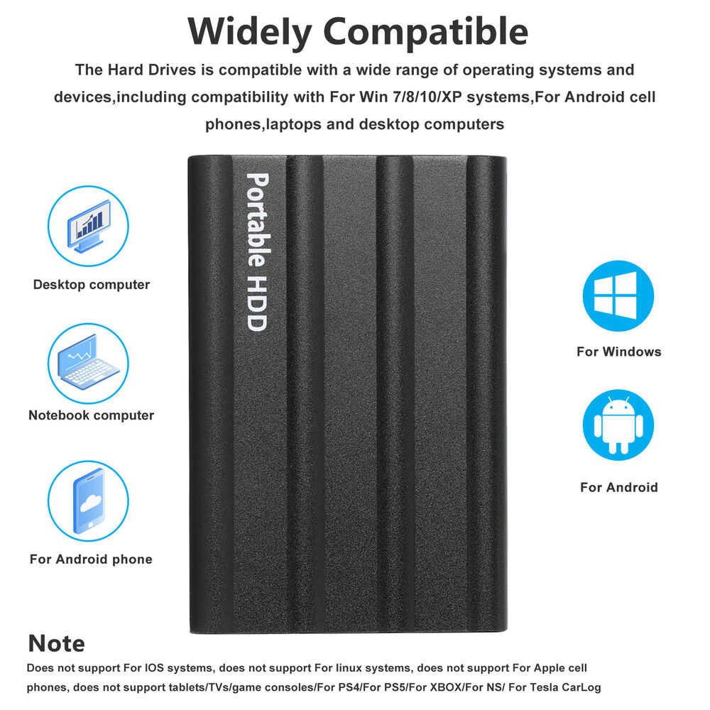 High-Capacity USB 3.0 External Hard Drive - Versatile Storage for All Devices