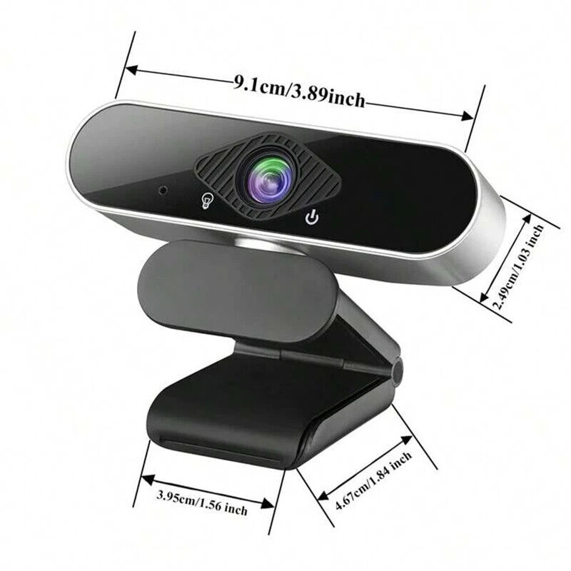 1080P Full HD USB Webcam with Built-in Mic for Clear Video Communication