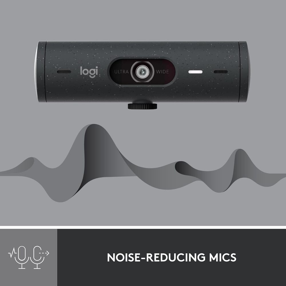 Logitech Brio 500 Full HD Webcam with HDR and Privacy Cover - Graphite