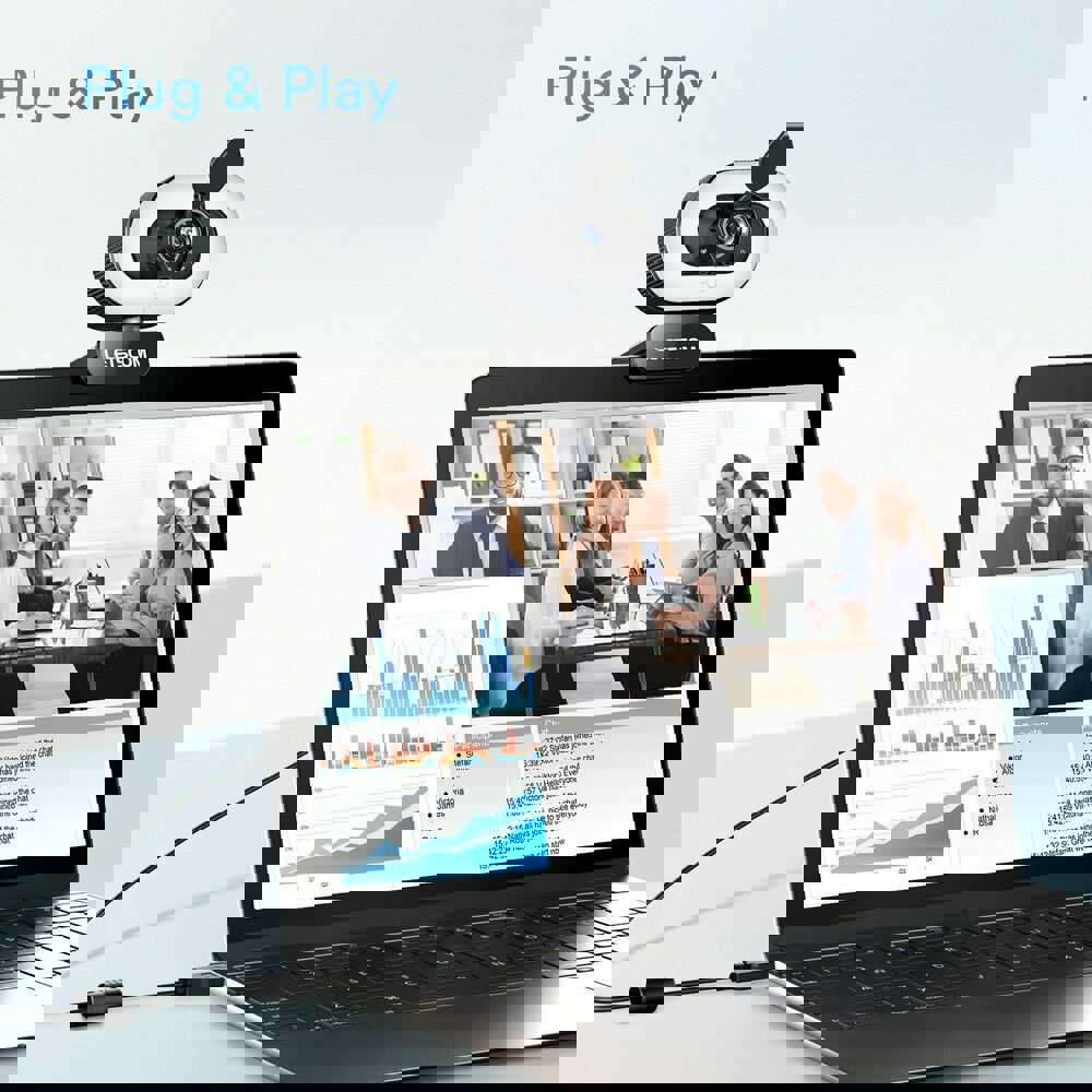 1080P HD Webcam with Built-in Mic for Clear Video Communication