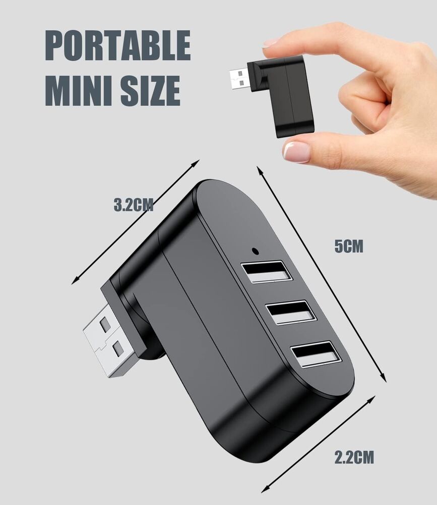 3-Port USB 3.0 Hub Splitter for Enhanced Connectivity