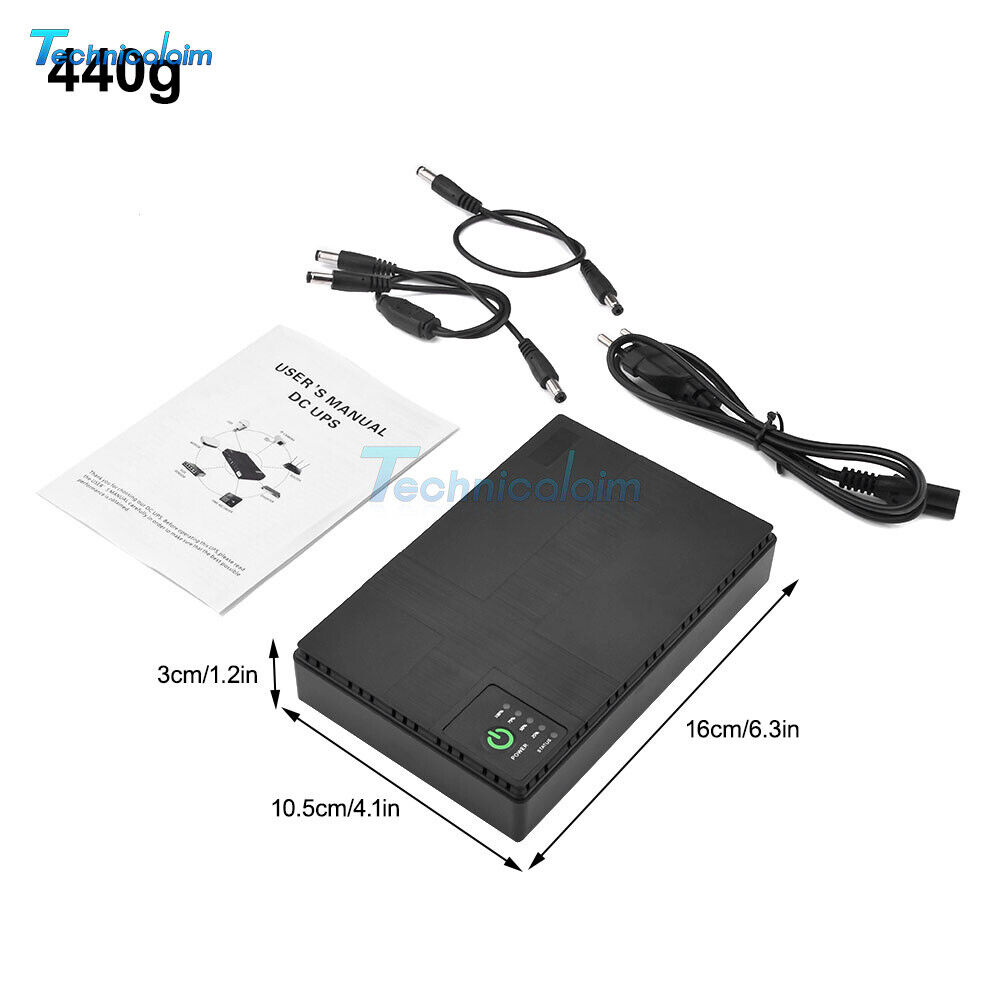 Portable 10400mAh UPS Power Supply for WiFi Routers