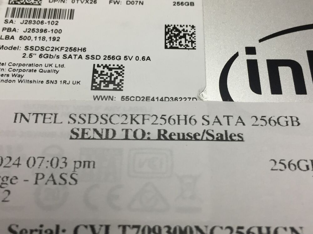 Intel Pro 5400s 256GB SATA SSD - High-Speed, Reliable Storage