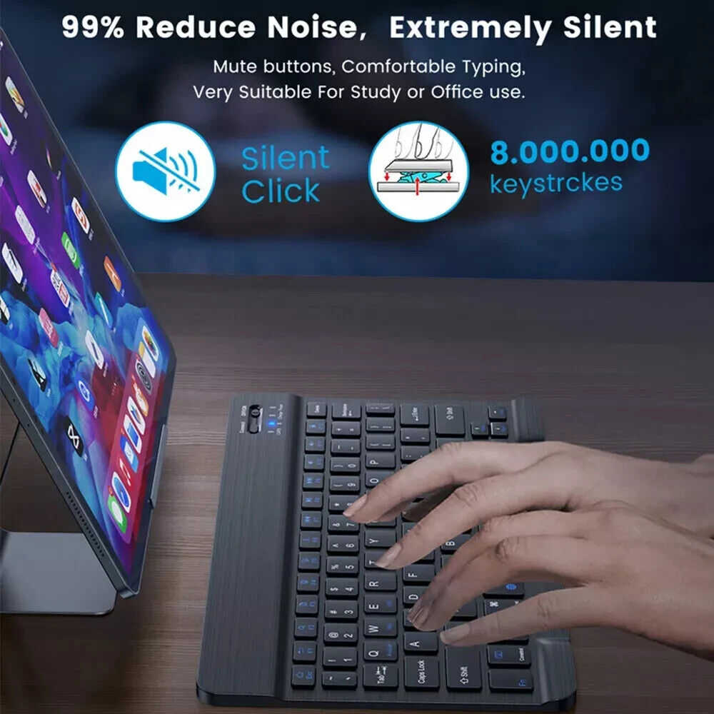 Ergonomic Wireless Rechargeable Keyboard and Mouse Set