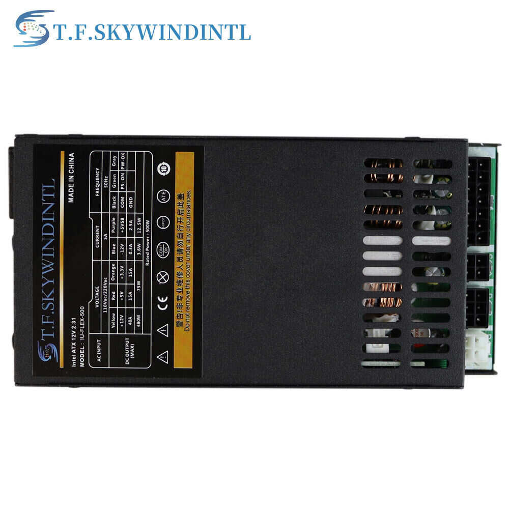 Flex 500W Mini ITX ATX 1U Fully Modular Power Supply for POS AIO Systems