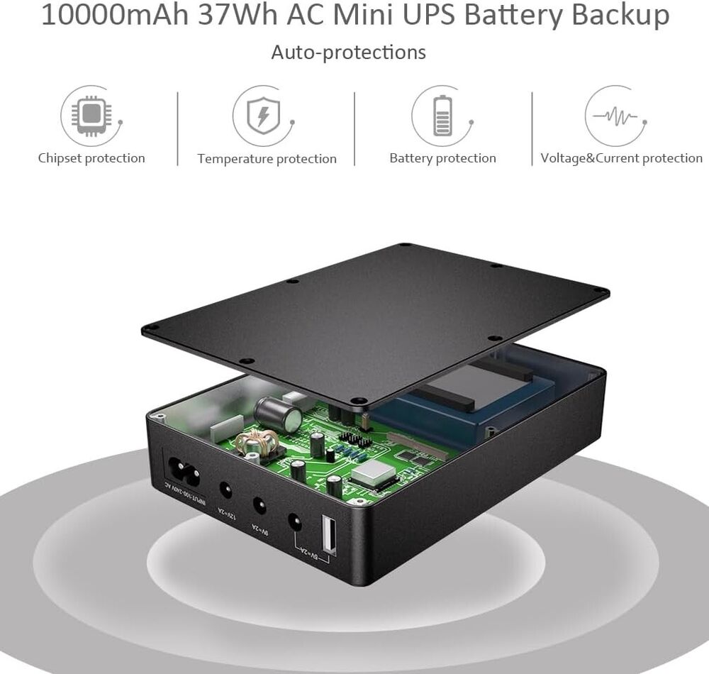 Shanqiu Mini UPS Battery Backup for Routers and Modems
