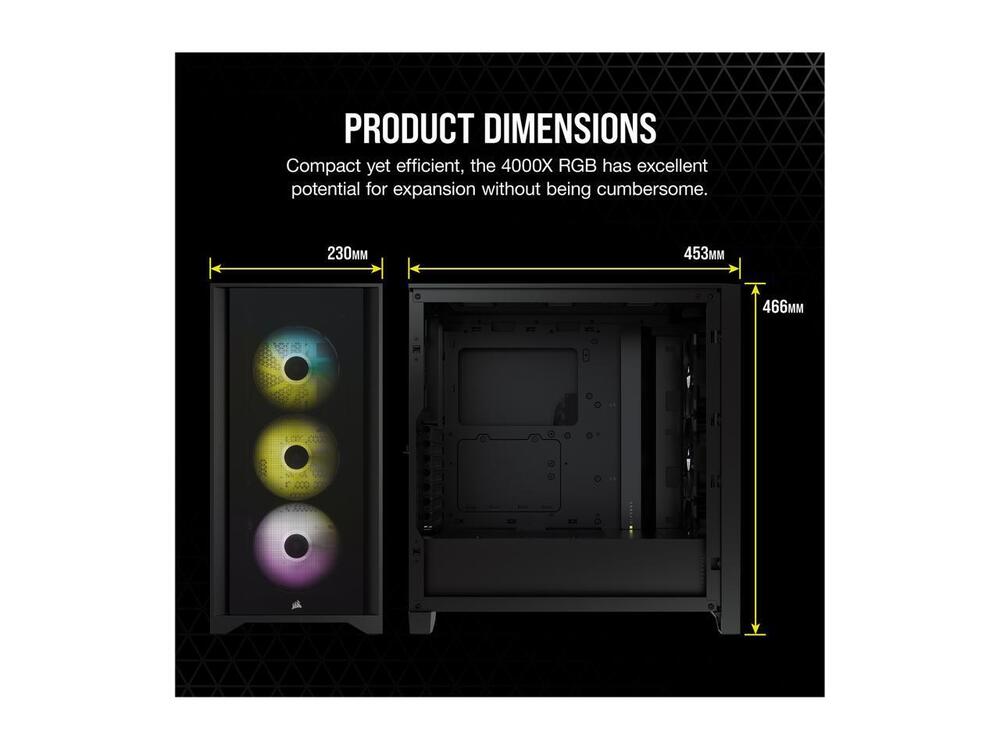 Corsair iCUE 4000X RGB ATX Mid Tower Computer Case