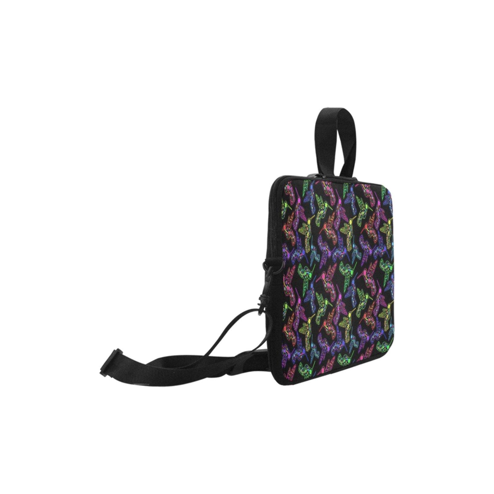 Neon Floral Hummingbirds Laptop Handbag