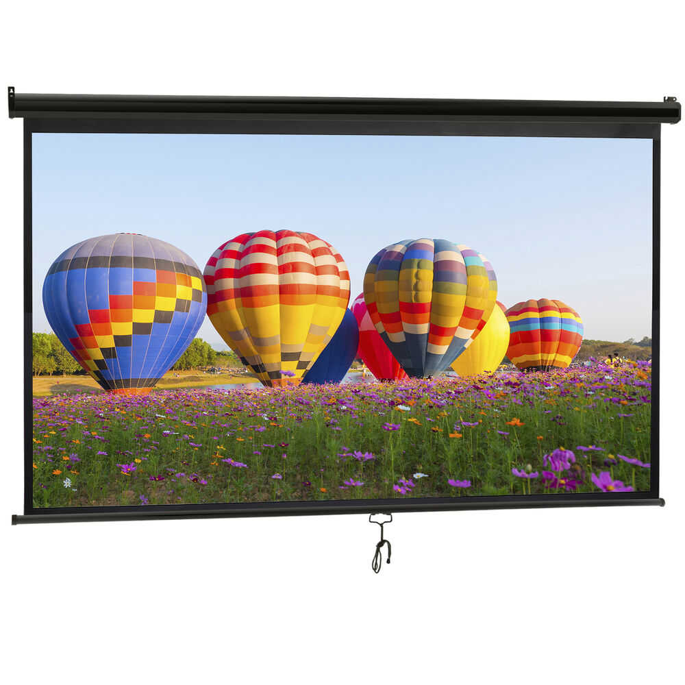 4K 16:9 HD Pull Down Projector Screen for Home Theater