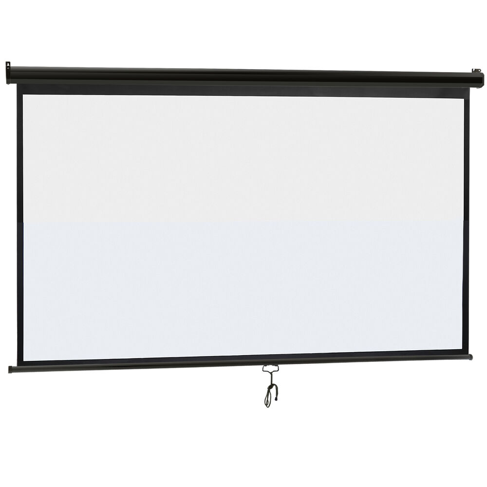 4K 16:9 HD Pull Down Projector Screen for Home Theater