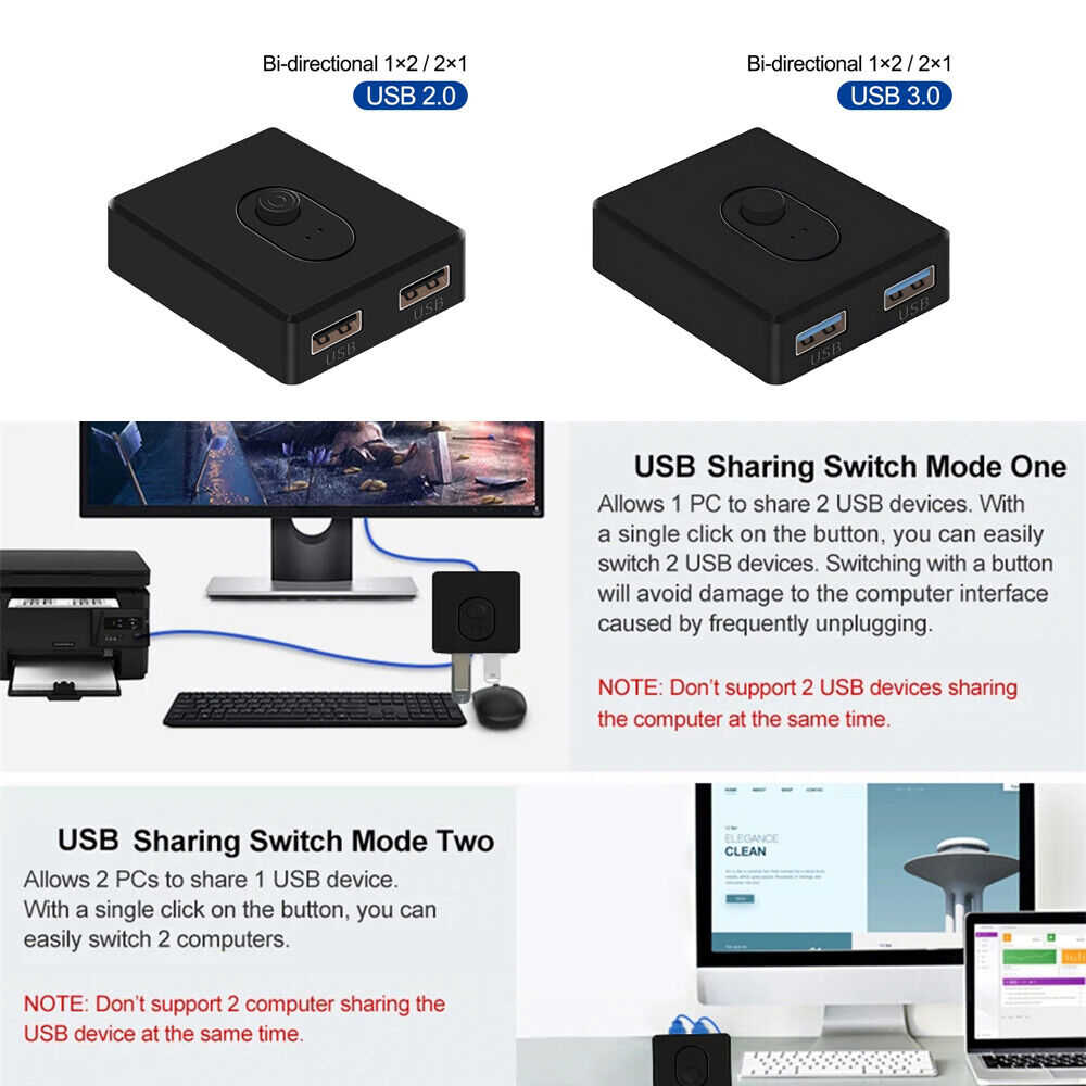 USB 3.0/2.0 Bi-Directional Switcher for Enhanced Connectivity