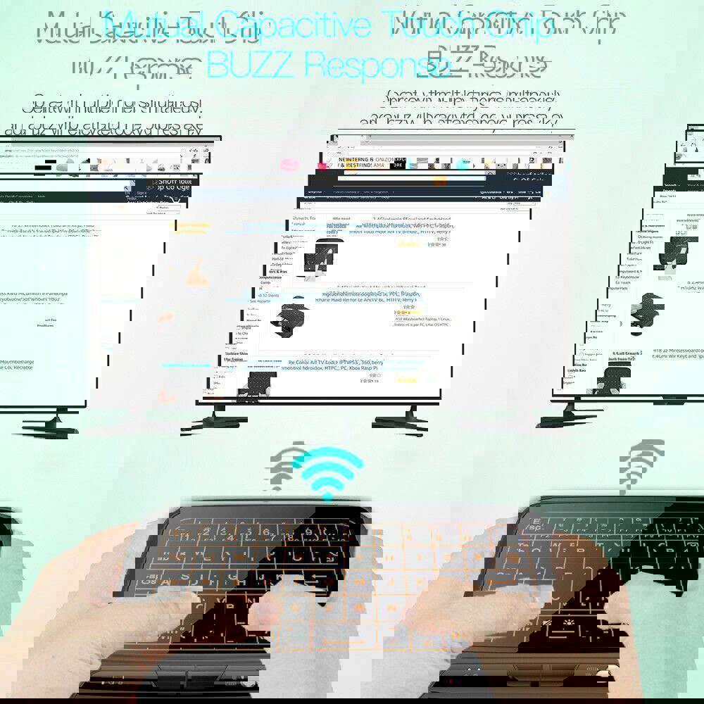 2.4G Backlit Keyboard with Air Mouse Remote for Android Smart TV Box