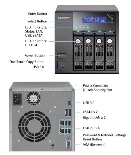 QNAP TS-459 PRO II NAS Storage System