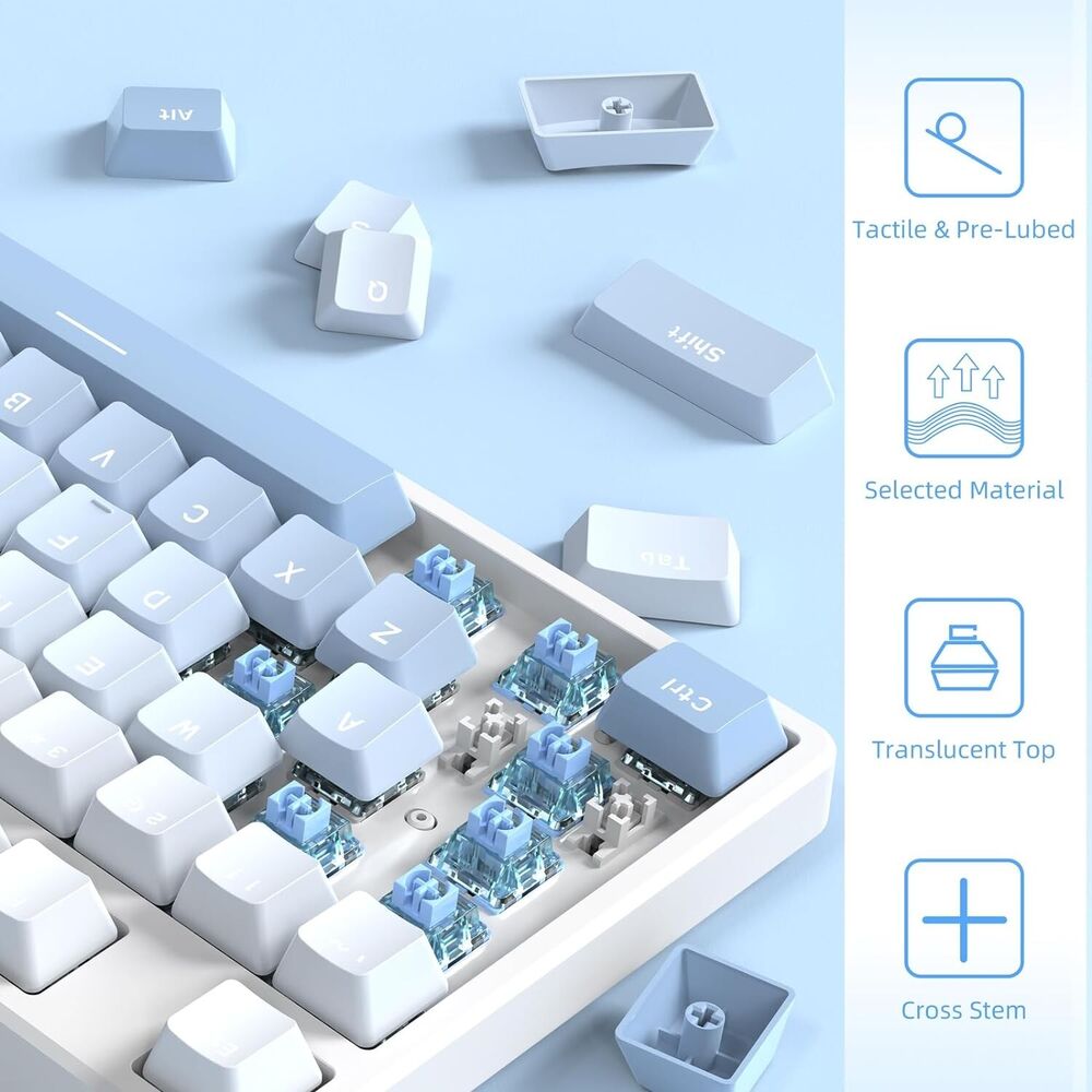 MAMBA SNAKE Jelly Switches for Mechanical Keyboard DIY, 50gf Tactile Keyswitch