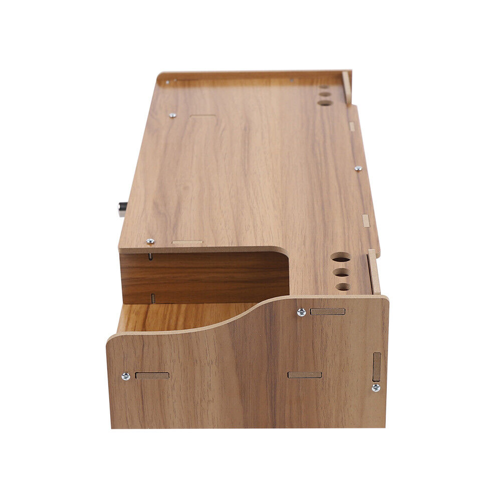 Elevated Wood Monitor Riser with Drawer for Enhanced Desk Organization