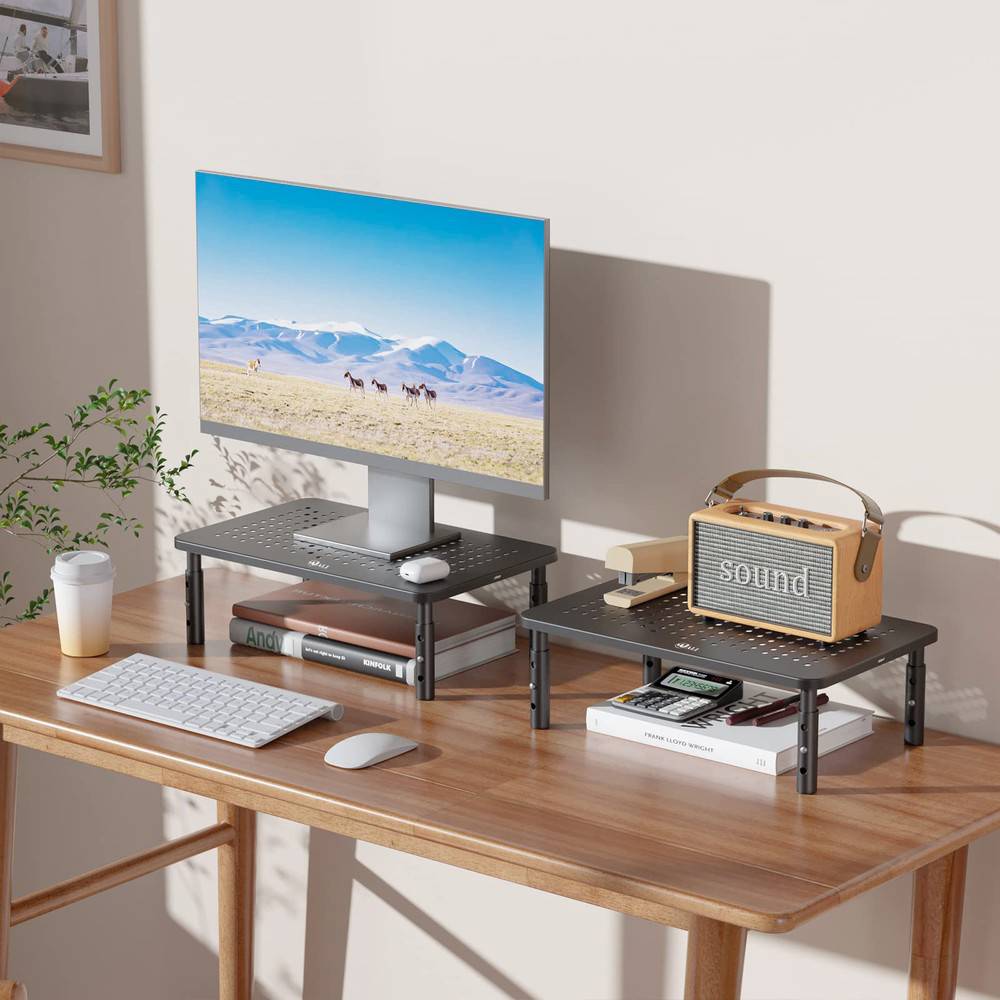 Adjustable Laptop Riser and Desk Monitor Stand