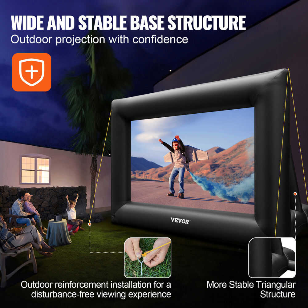 VEVOR 24FT Inflatable Outdoor Movie Projector Screen with Blower