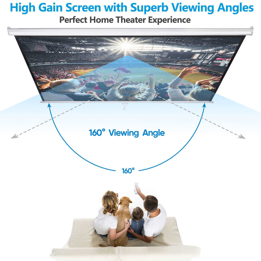 16:9 HD Diagonal Projection Screen for Home Theater