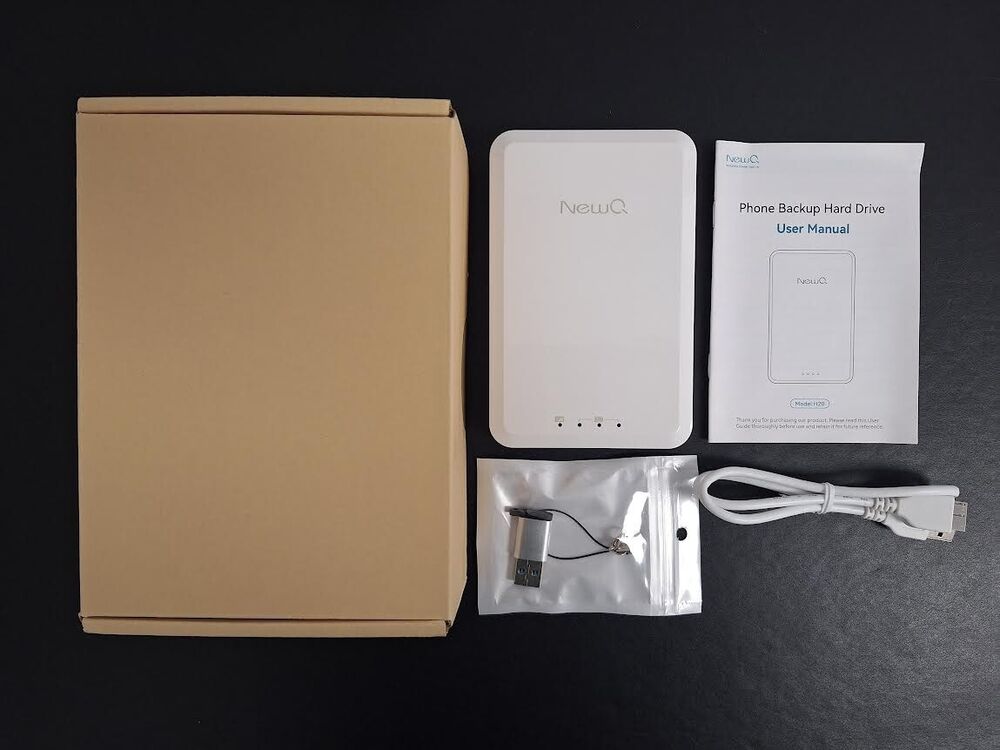 NEWQ 1TB External Hard Drive for iPhone, iPad, MacBook - USB 3.0 & 2.0