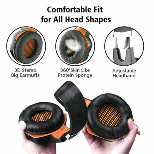 RGB Surround Sound Gaming Headset for PC, PS4, Xbox One