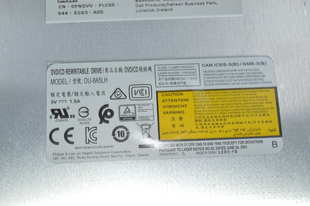 Dell DU-8A5LH Slim DVD/CD Rewritable Drive