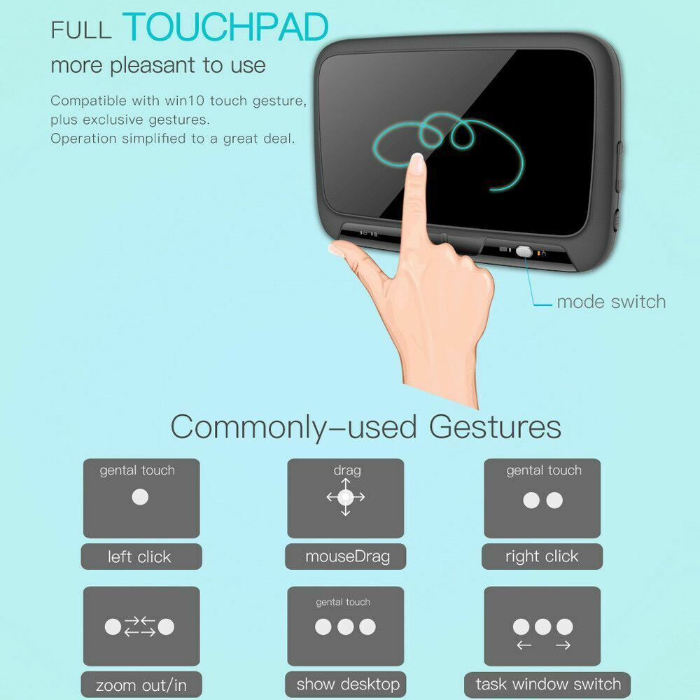 2.4G Backlit Keyboard with Air Mouse Remote for Android Smart TV Box