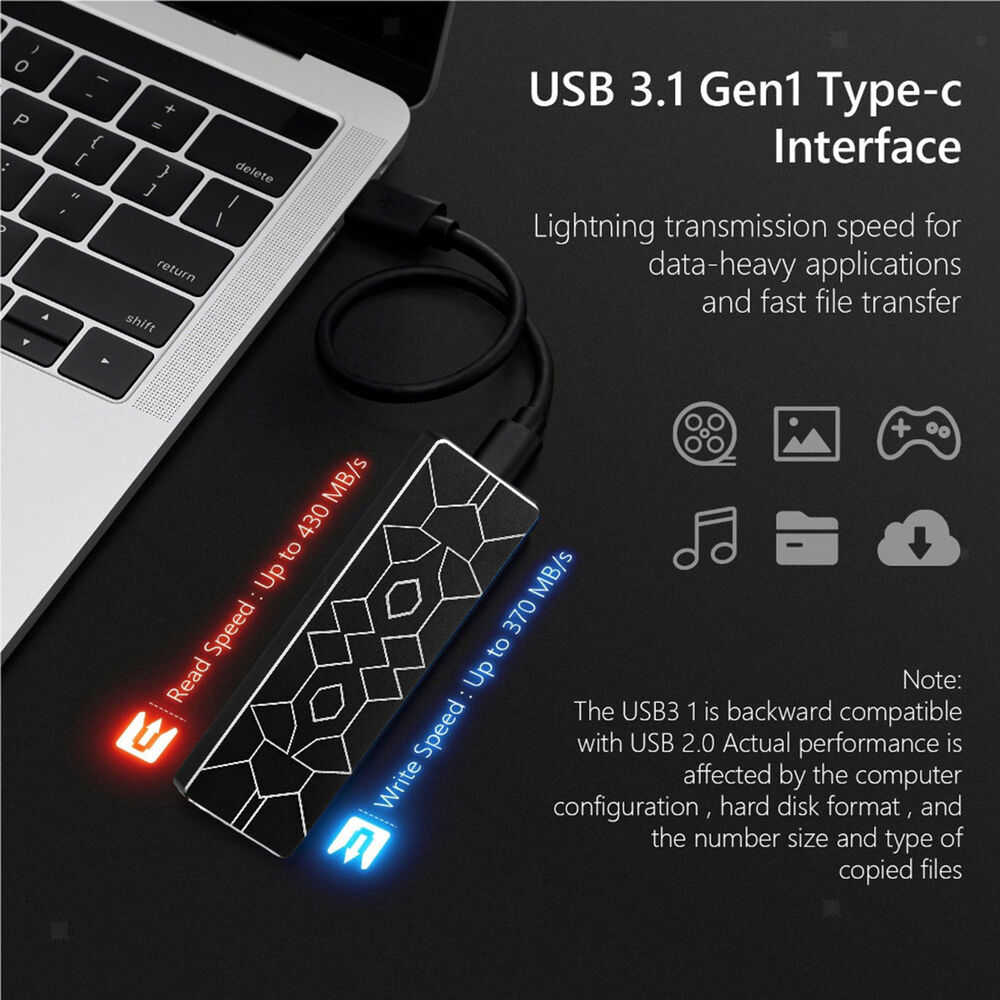 High-Speed 1/2/4TB External Hard Drive HDD USB 3.0