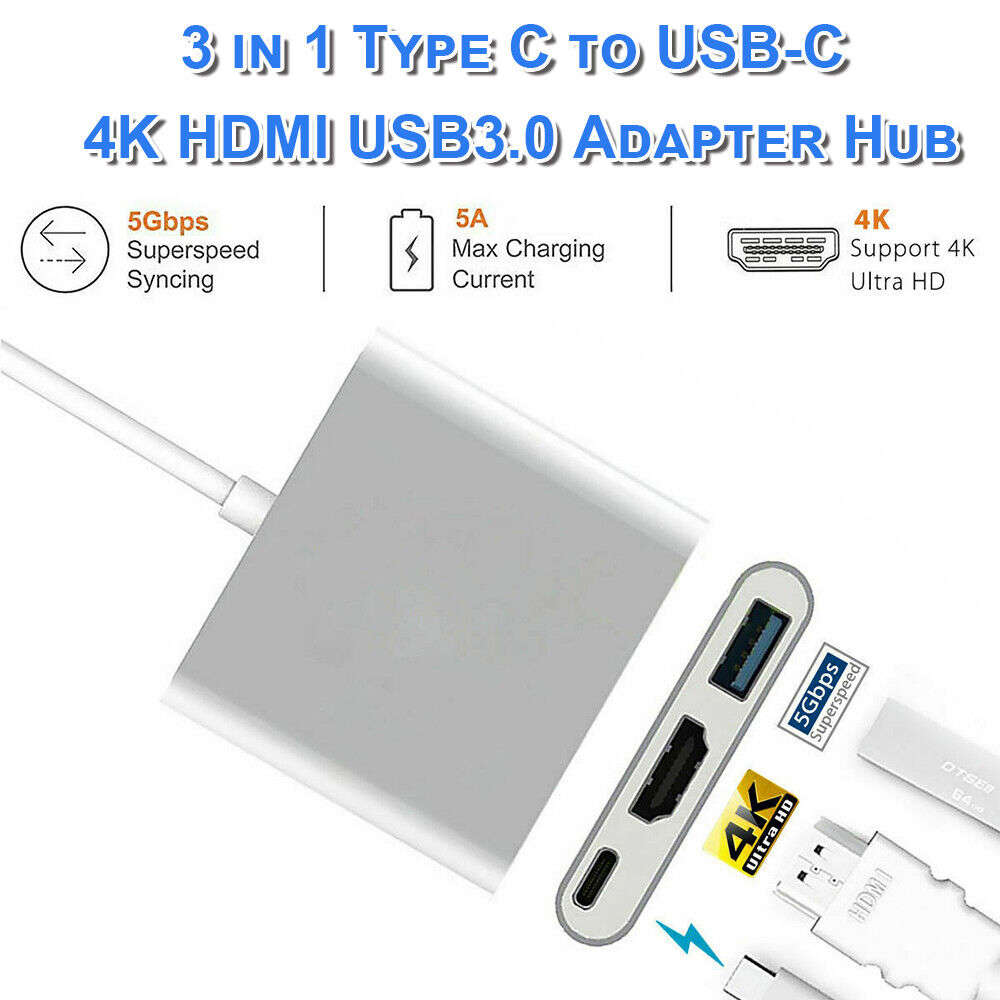 Multiport USB-C Hub Adapter for MacBook Pro/Air