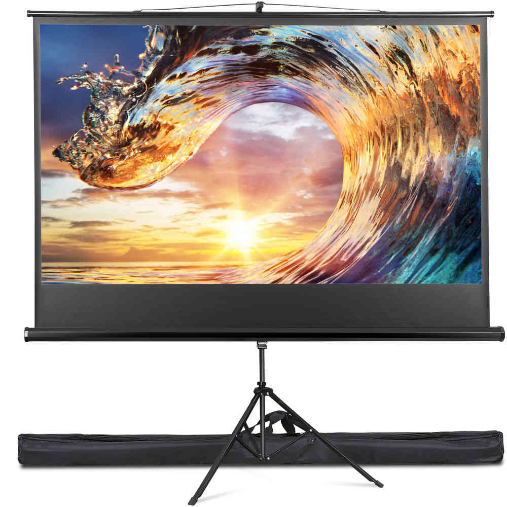 84 Inch 16:9 HD 4K Movie Projection Screen with Stand for Home Theater