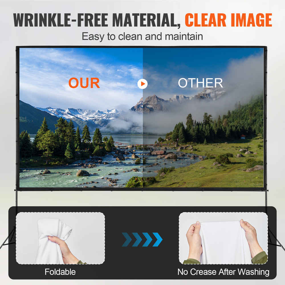 150 Inch 16:9 4K HD Projector Screen with Stand