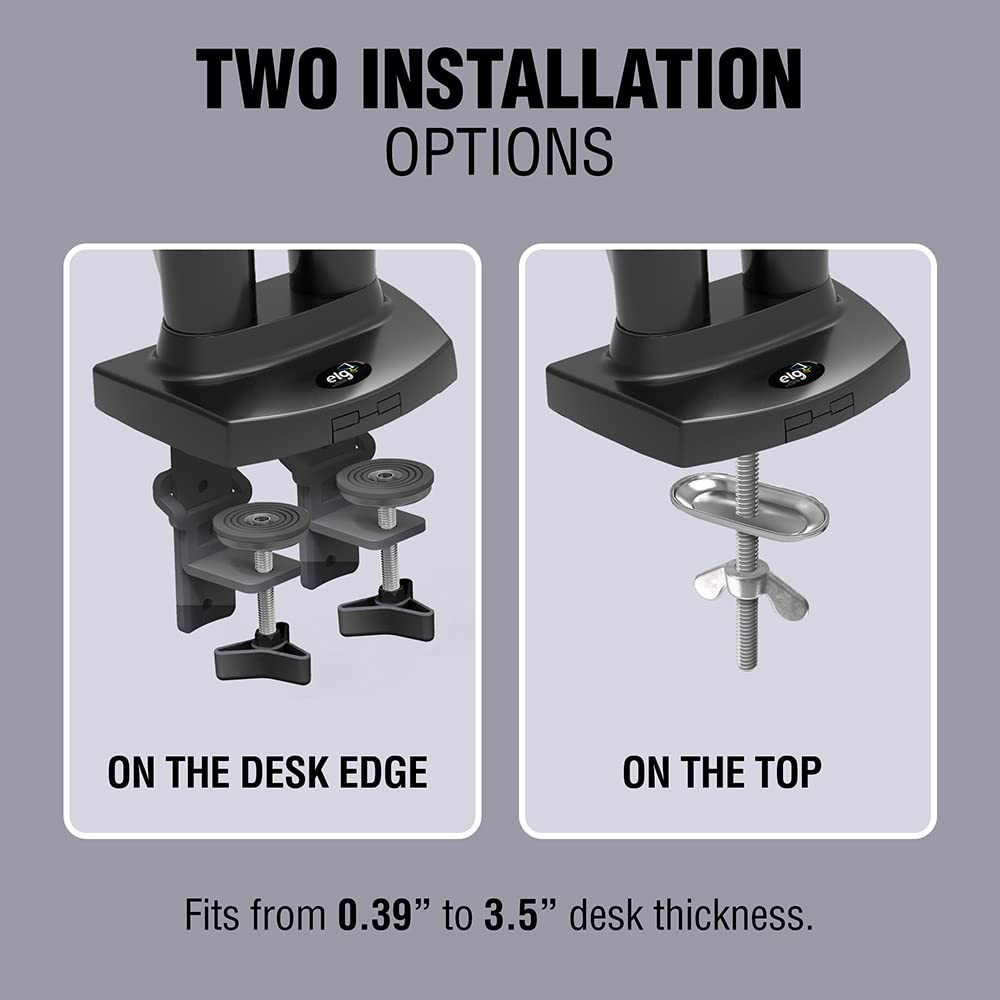 Full Motion Swivel Dual Monitor Desk Mount Stand