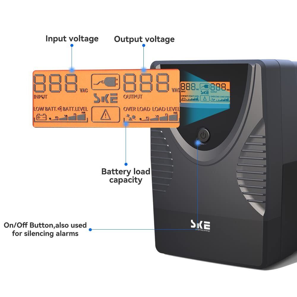 Reliable UPS Battery Backup and Surge Protector for Computer Power Supply