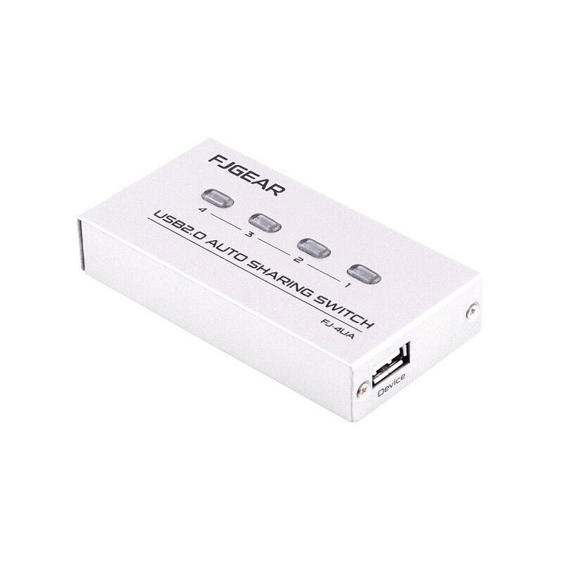 4 Port USB 2.0 Auto Sharing Switch HUB Selector Switcher for Printer