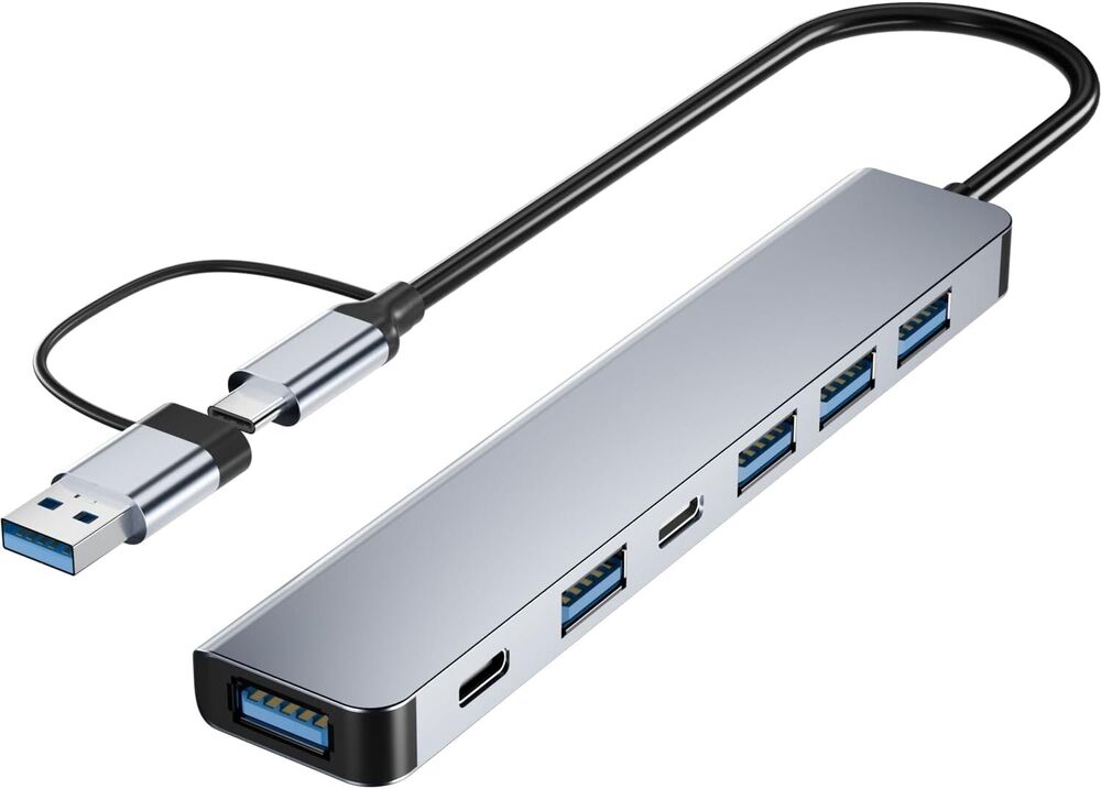 BERLAT Aluminum 7 in 1 USB C & USB Hub